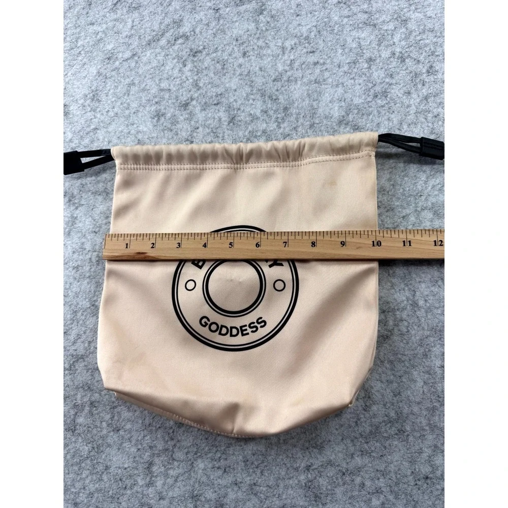 Burberry‎ Goddess Drawstring Cosmetic Pouch Beige Travel Makeup Bag Logo Promo